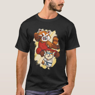 Camiseta Hamster De Kung Fu E Mial De Panda Vermelha