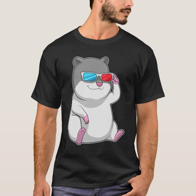 Camiseta Hamster de Óculos (Frente)
