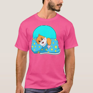 Camiseta Hamster dormindo com cobertor