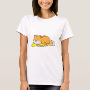 Camiseta Hamster e Pizza com Queijo