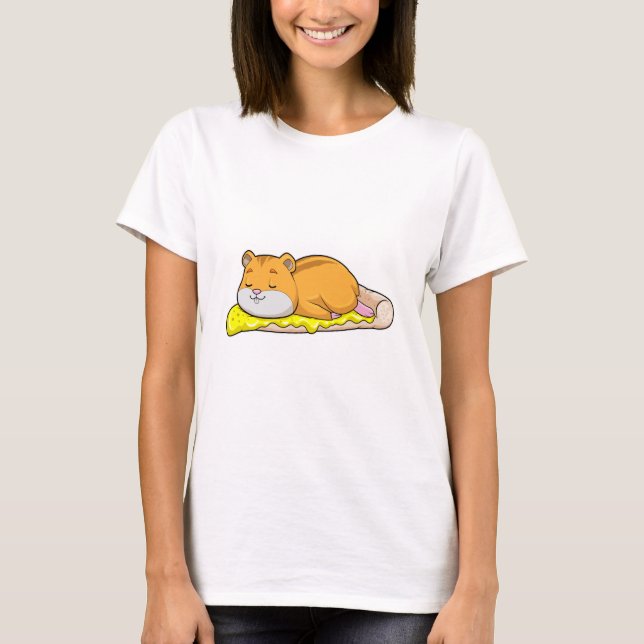 Camiseta Hamster e Pizza com Queijo (Frente)