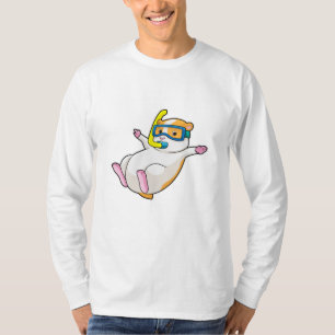 Camiseta Hamster em mergulho com óculos de natação