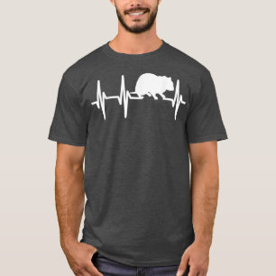 Camiseta Hamster Heartbeat Prest Lover Heart Bat Mãe Pai