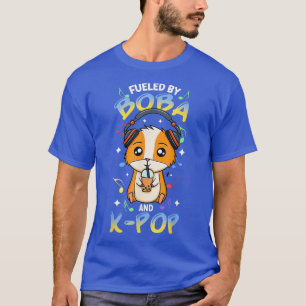 Camiseta Hamster Kawaii Alimentado Por Boba Bubble Tea E