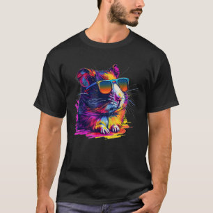 Camiseta Hamster Legal Com Óculos De Sol Multicoloridos