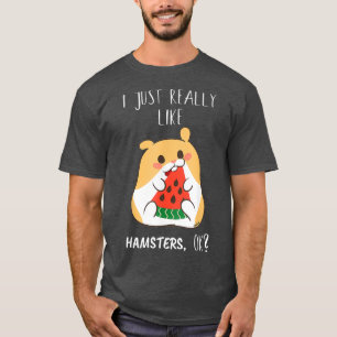 Camiseta Hamster Lover Kawaii Cute Gosta Mesmo De Hamsters