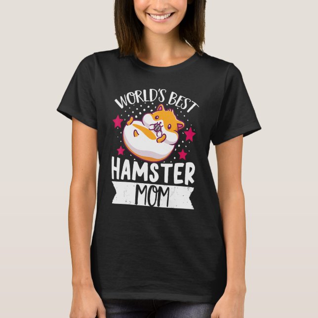 Camiseta Hamster Mãe Dia de as mães Mundo Melhor Mãe (Frente)