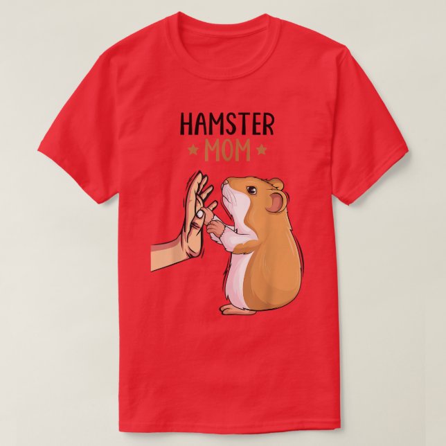 Camiseta Hamster Mãe Hammy Mulheres Meninas (Frente do Design)