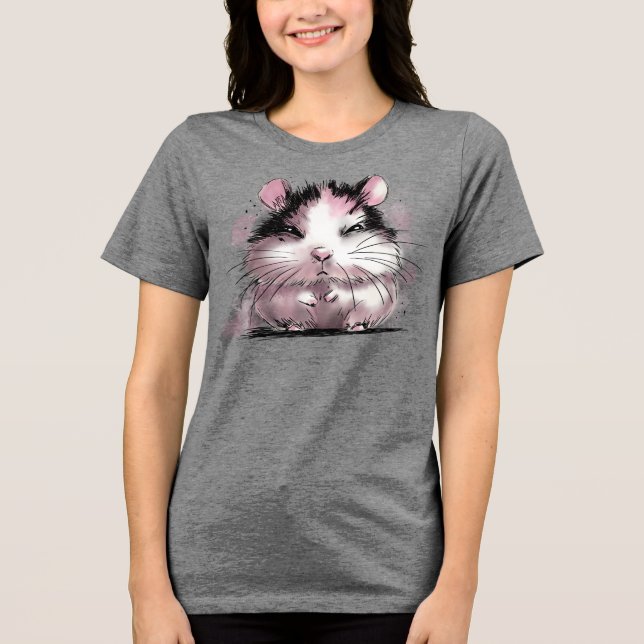 Camiseta Hamster Mal-humorado (Frente)