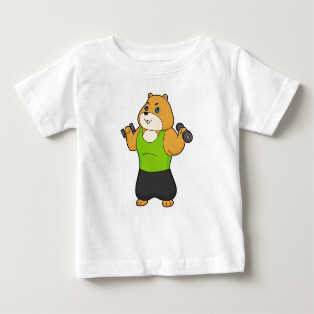 Camiseta Hamster Malhação Dumbbell (Frente)