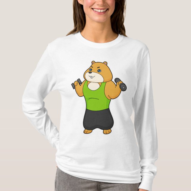 Camiseta Hamster Malhação Dumbbell (Frente)