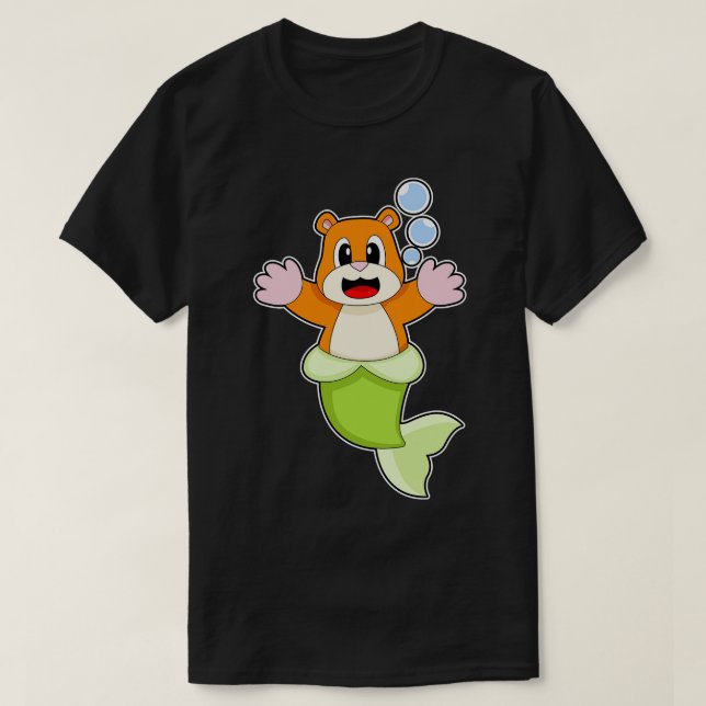 Camiseta Hamster Mermaid (Frente do Design)