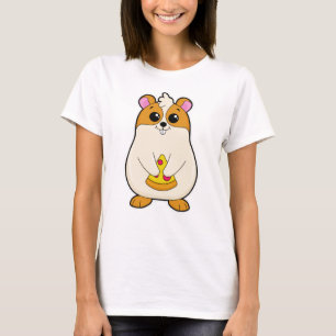 Camiseta Hamster na Comida da Pizza