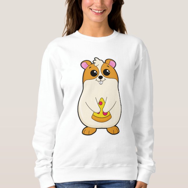 Camiseta Hamster na Comida da Pizza (Frente)