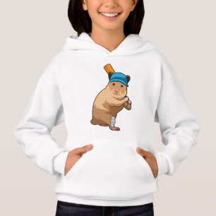 Camiseta Hamster no Cricket com morcego de Cricket