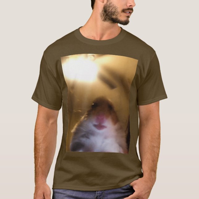 Camiseta Hamster Olhando Para A Memória Da Câmera (Frente)