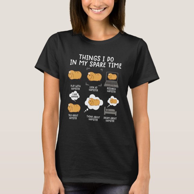 Camiseta hamster para as mulheres martelar bicho de estimaç (Frente)