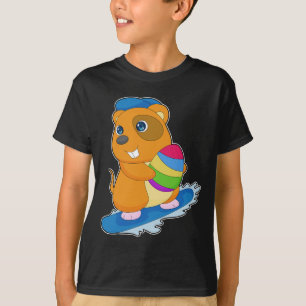 Camiseta Hamster Páscoa Snowboard