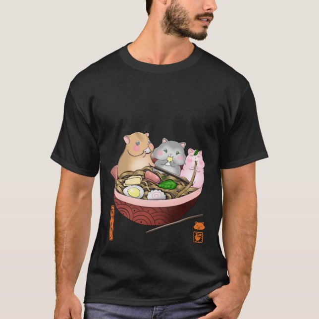 Camiseta hamster ramen kawaii (Frente)