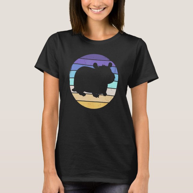 Camiseta Hamster Retro Hamsters Animal Pet Gráfico (Frente)