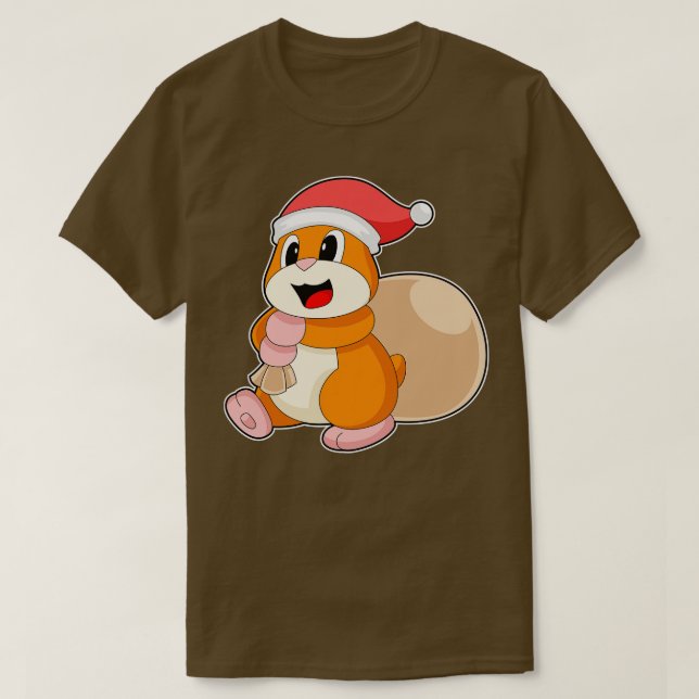 Camiseta Hamster Sack de Natal (Frente do Design)