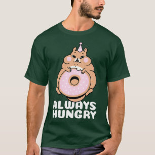 Camiseta Hamster Sempre Fome Com Presente De Rosquinha (2)