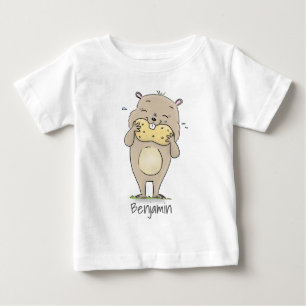 Camiseta Hamster sorridente bonito com desenho animado de a