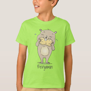 Camiseta Hamster sorridente e bonito com desenho animado de
