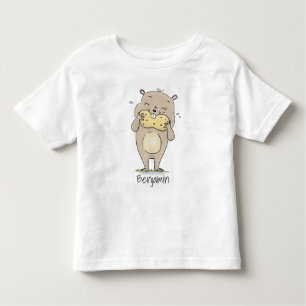 Camiseta Hamster sorridente e bonito com desenho animado de