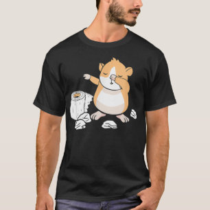 Camiseta Hamster Toilet Paper Engraçado Dabbing Hamster
