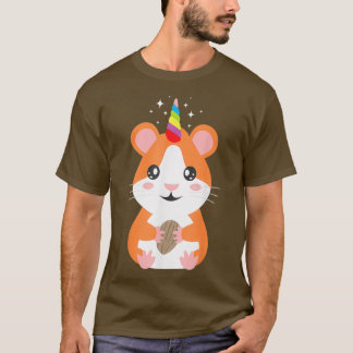 Camiseta Hamster Unicorn Engraçado Hamster Fantasy
