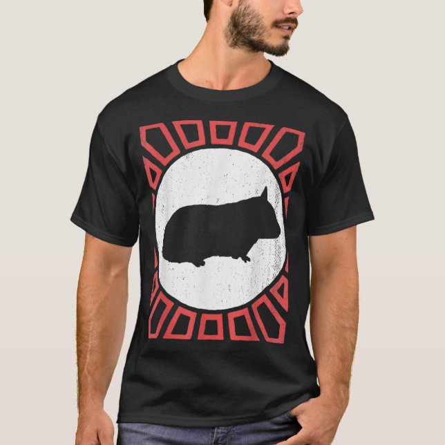 Camiseta Hamster Vintage Estilo de Retro (Frente)