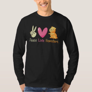Camiseta Hamsters Cute Hamster do Amor pela Paz