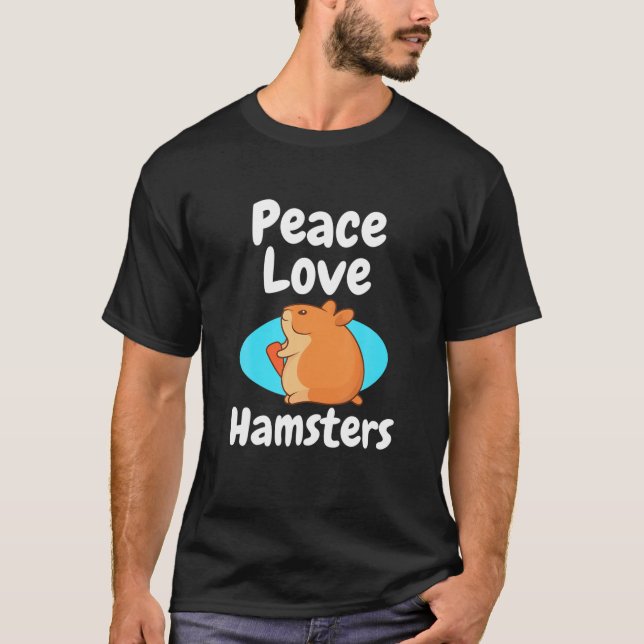 Camiseta Hamsters de Paz e Amor Dão Hamster (Frente)
