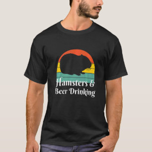 Camiseta Hamsters E Bebendo De Cerveja