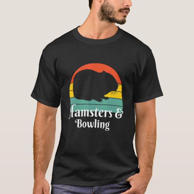Camiseta Hamsters E Jogador De Boliches De Boliche (Frente)