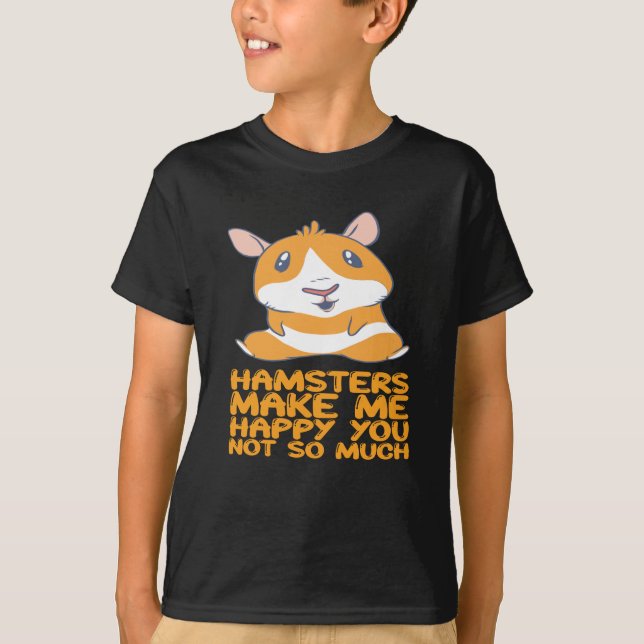Camiseta Hamsters - Hamsters Me Fazem Feliz (Frente)