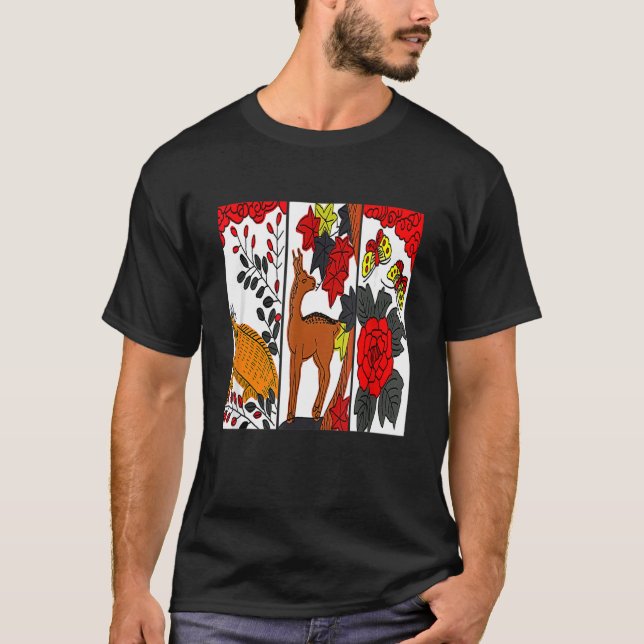 Camiseta Hanafuda, Arte Tradicional Japonesa (Frente)