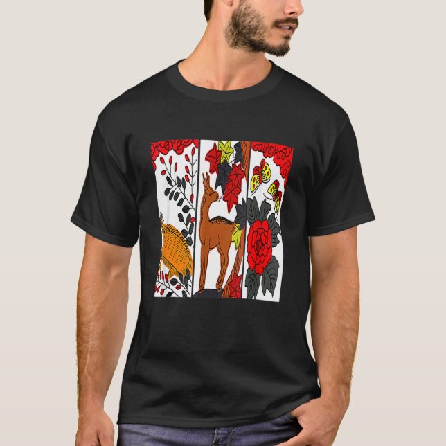 Camiseta Hanafuda, Arte Tradicional Japonesa (Frente)