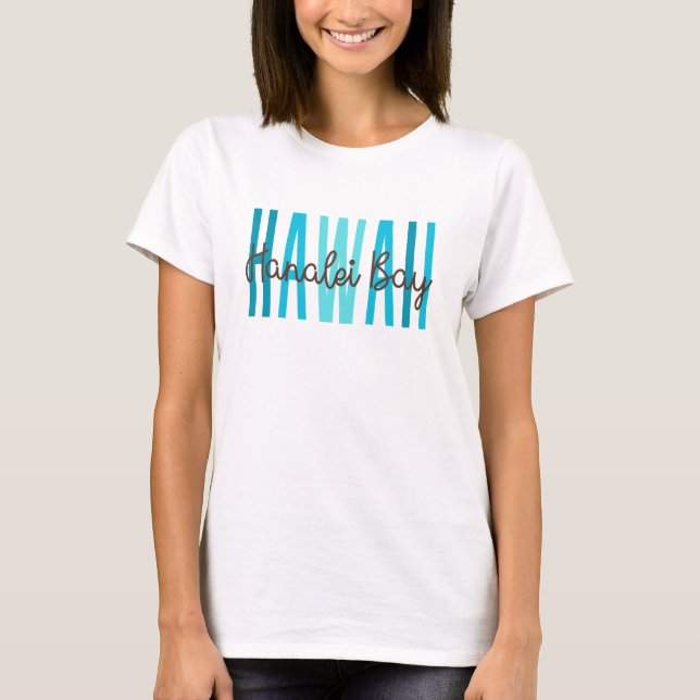 Camiseta Hanalei Bay Hawaii (Oceano) (Frente)
