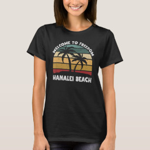 Camiseta Hanalei Beach Bem-vindo à Tropical de Summer Hawai