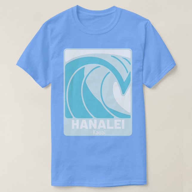 Camiseta Hanalei Beach Kauai Hawaii Atlantic Ocean HI Crash (Frente do Design)
