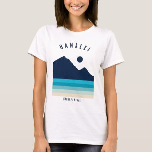 Camiseta Hanalei Kauai Havaí Praia Retro Vintage