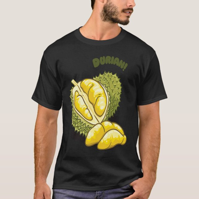 Camiseta Hand drawn Durian   Tropical Fruit (Frente)