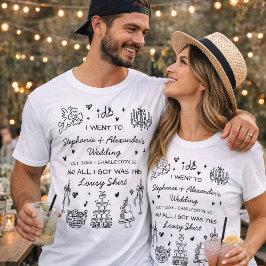 Camiseta Hand Drawn Funny Custom Wedding Favor Merch