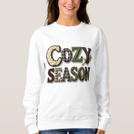 Camiseta Hand Stitched Cozy Season Winter Text Sweater