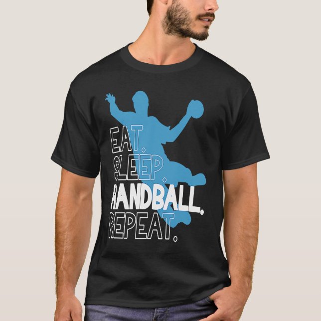 Camiseta Handball Eat Sleep Handball Repeat Statement (Frente)