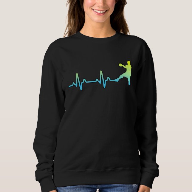 Camiseta Handball Player Fans Coach Heartbeat (Frente)