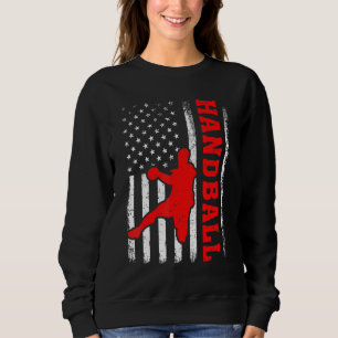 Camiseta Handball Sports American Flag Handball Em 4 De Jul
