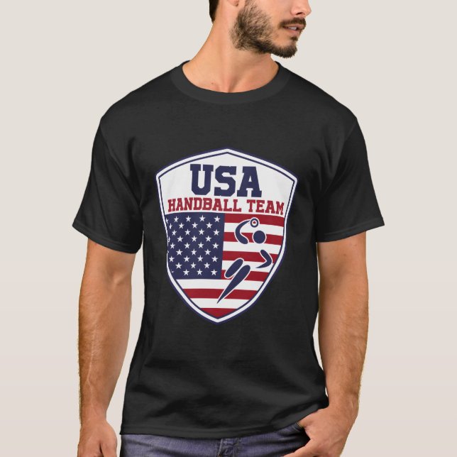 Camiseta Handebol Para Fãs de Esportes Equipe de Handebol d (Frente)